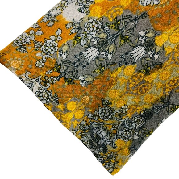 Fig & Flower Cowl Neck Patterned Tunic Top Sz 3X Multicolored Floral Wide Sleeve - Picture 8 of 10